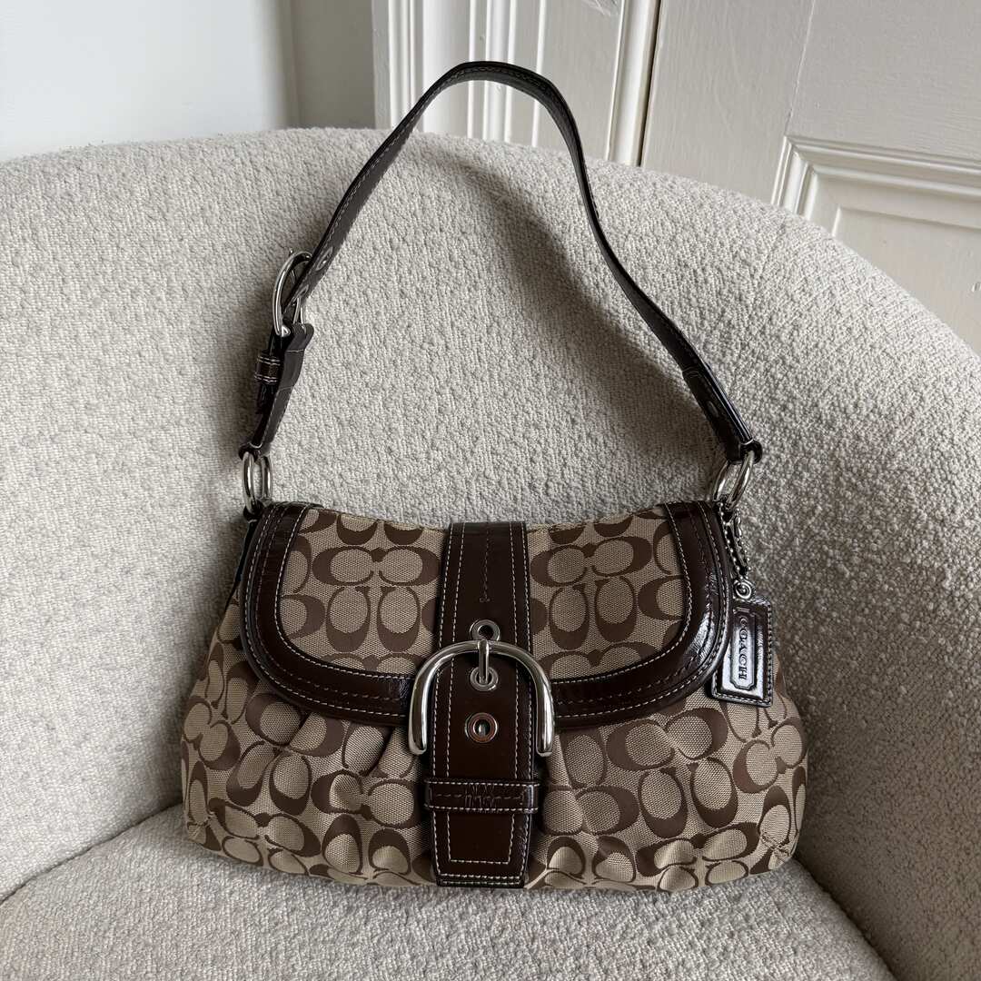 Coach Signature Soho Brown Shoulder Bag
