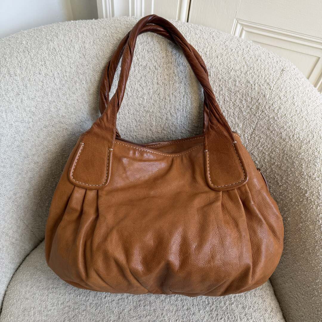 Miu Miu Hobo Leather Brown Tote Bag