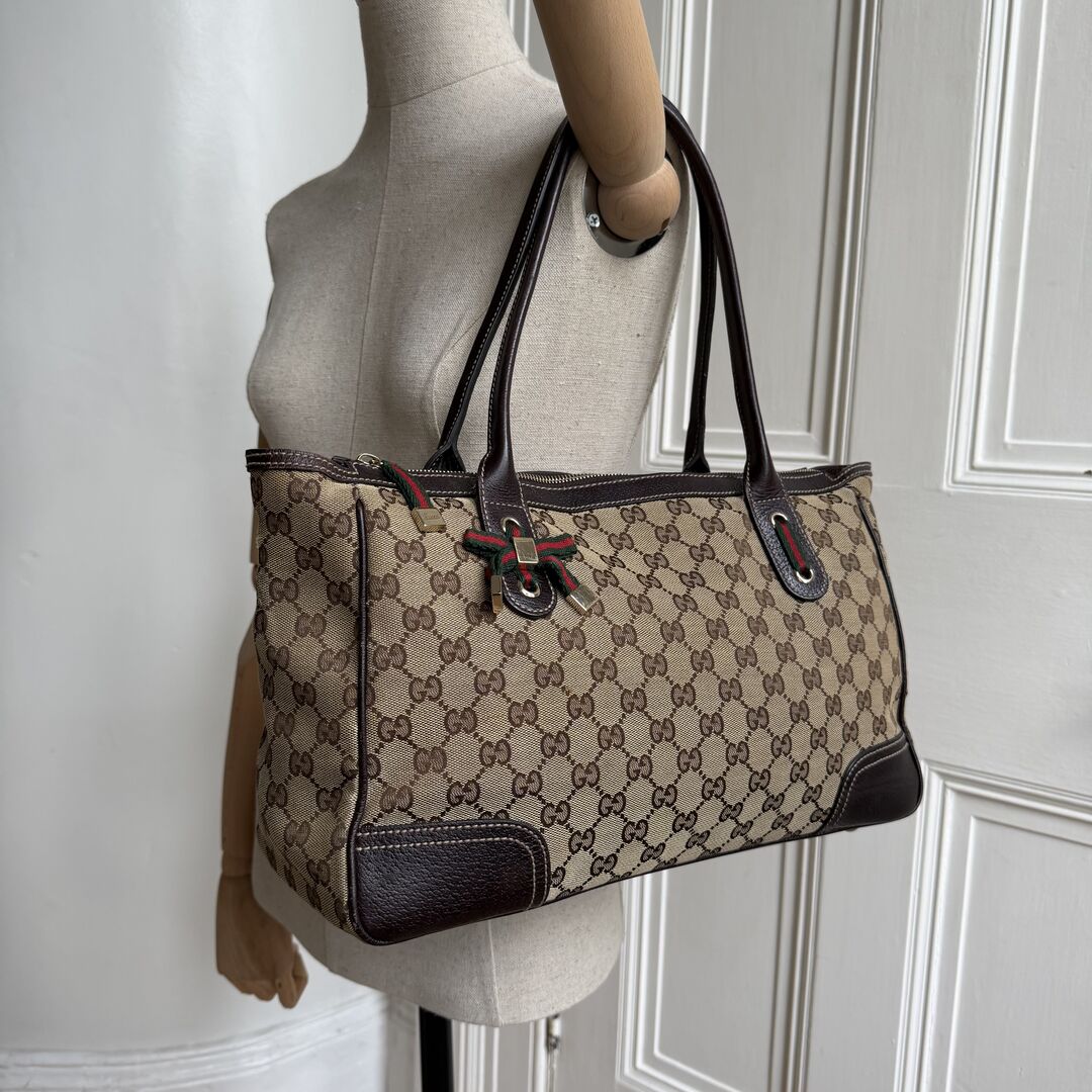 Gucci GG Canvas Princy Brown Shoulder Bag