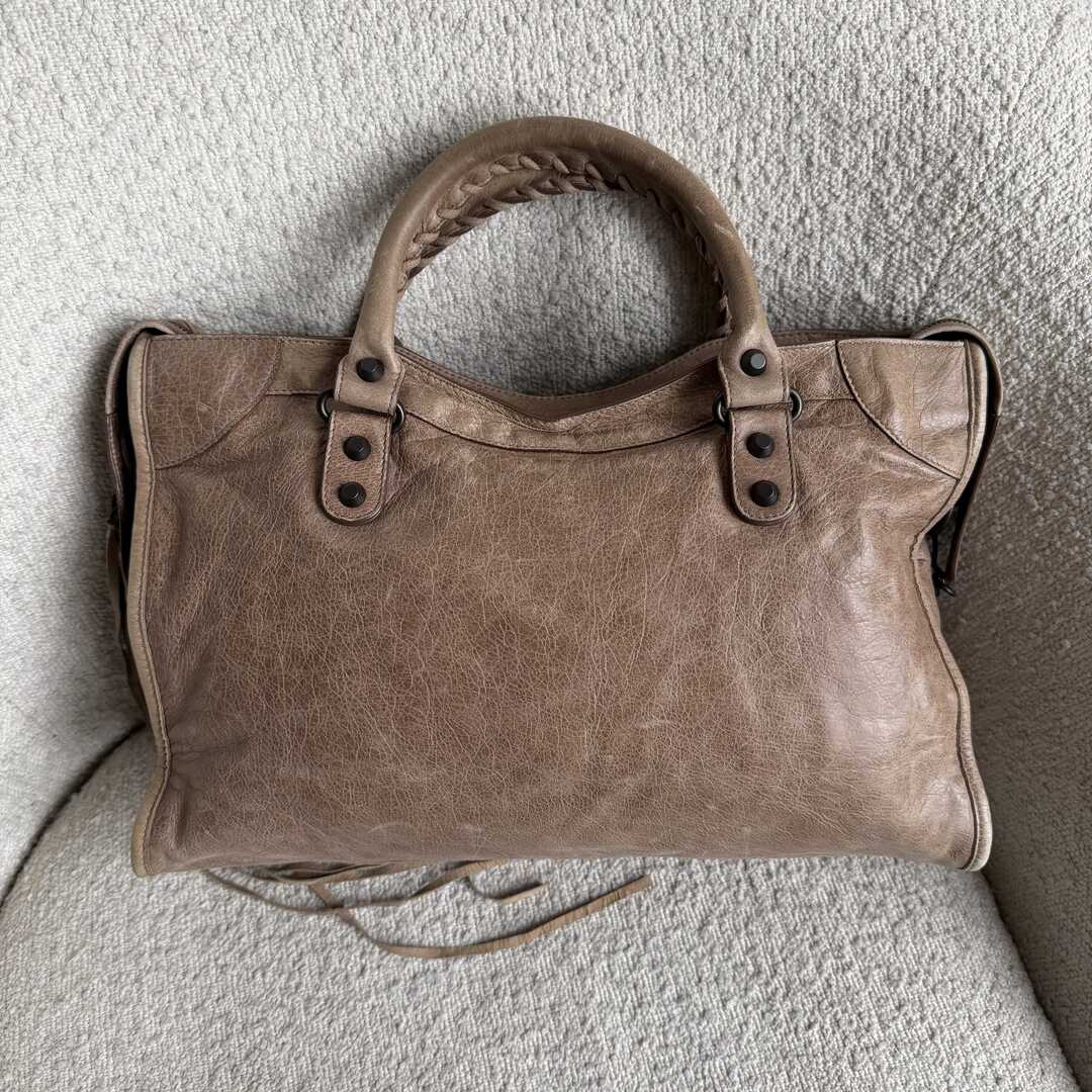 2010 Balenciaga The City Leather Mocha Brown Handbag