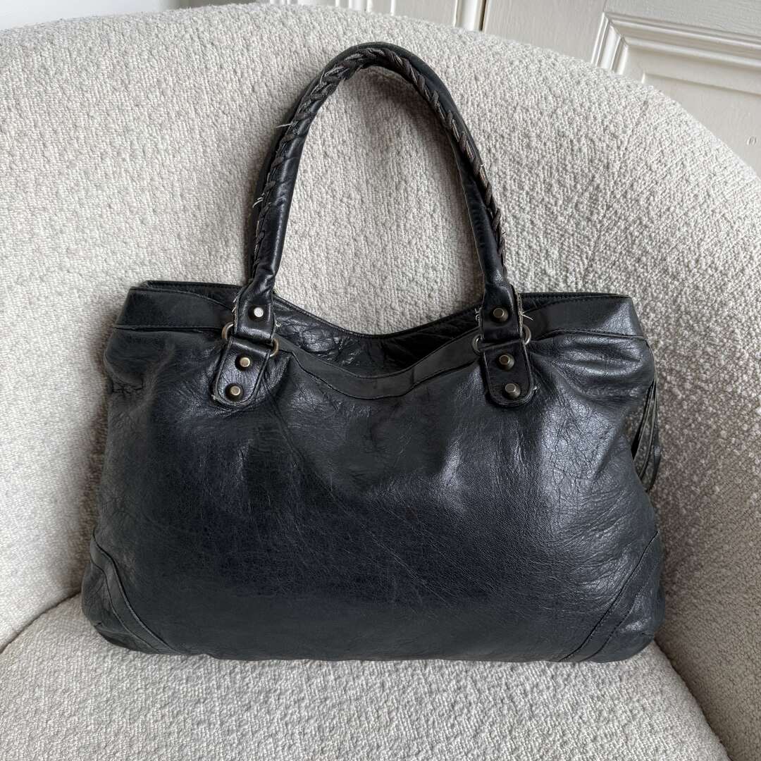 2003 Balenciaga City Leather Black Shoulder Bag