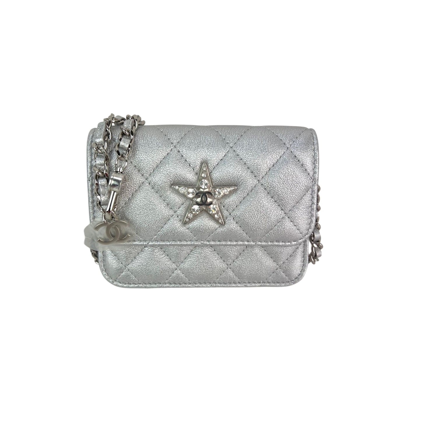 Chanel Metallic Goatskin Quilted Star Flap Belt/Shoulder Bag