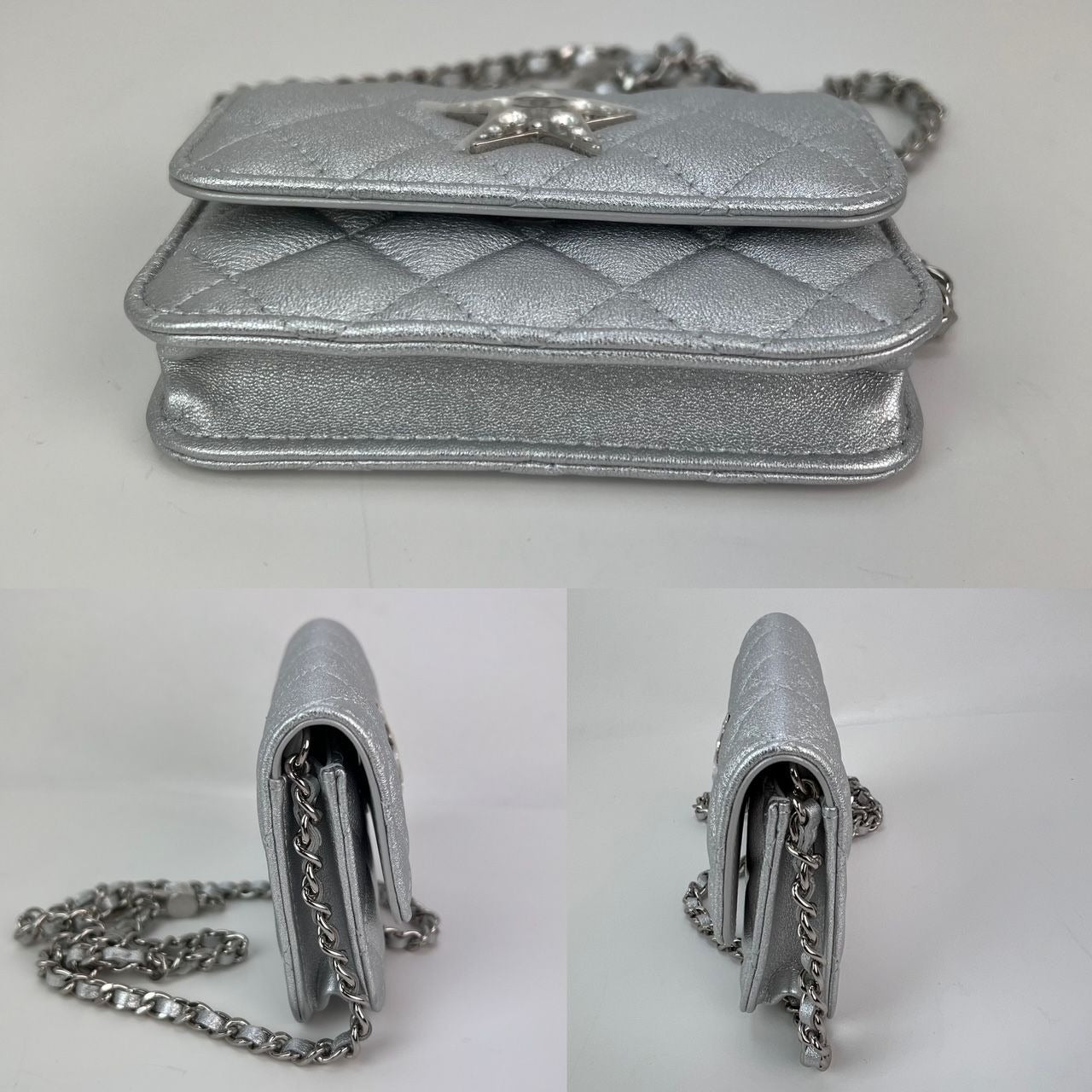 Chanel Metallic Goatskin Quilted Star Flap Belt/Shoulder Bag