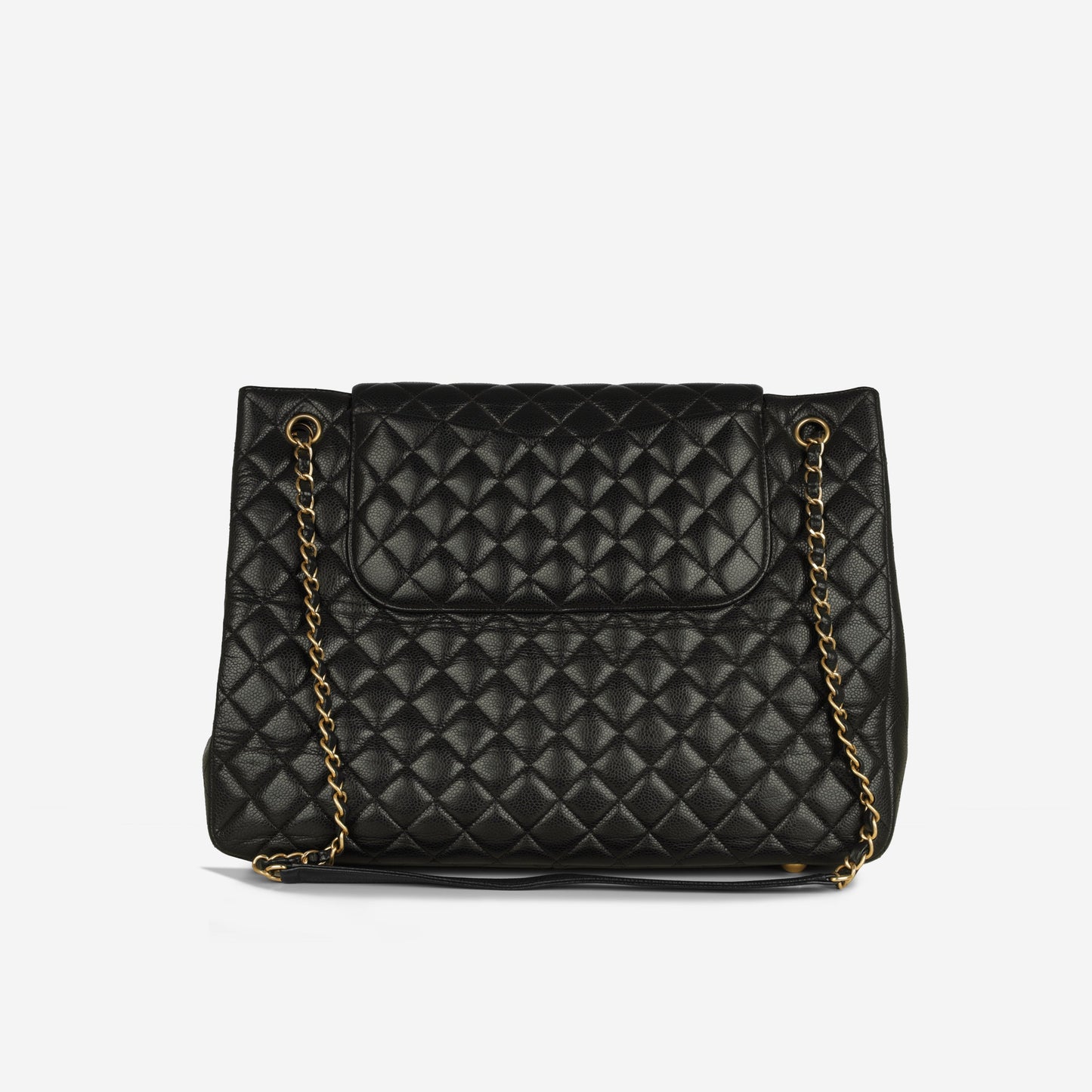 Chanel Classic Flap Shopping Tote - Black Caviar | Antique Gold Hardware