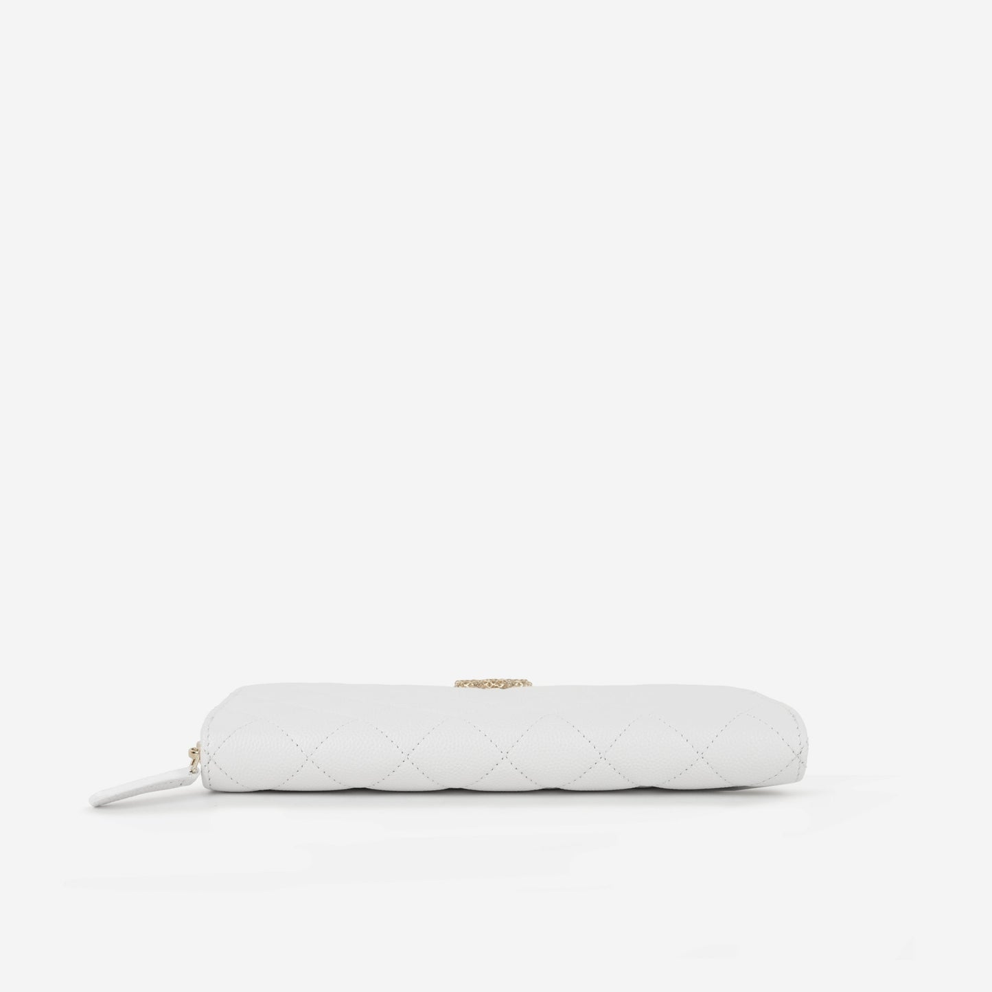 Chanel Zipped Long Wallet | Champagne Gold Hardware
