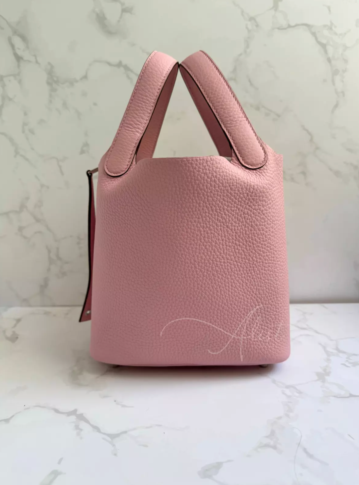 BNIB HERMES Picotin 18 Clemence Rose Sakura with Palladium Hardware W Stamp 2024