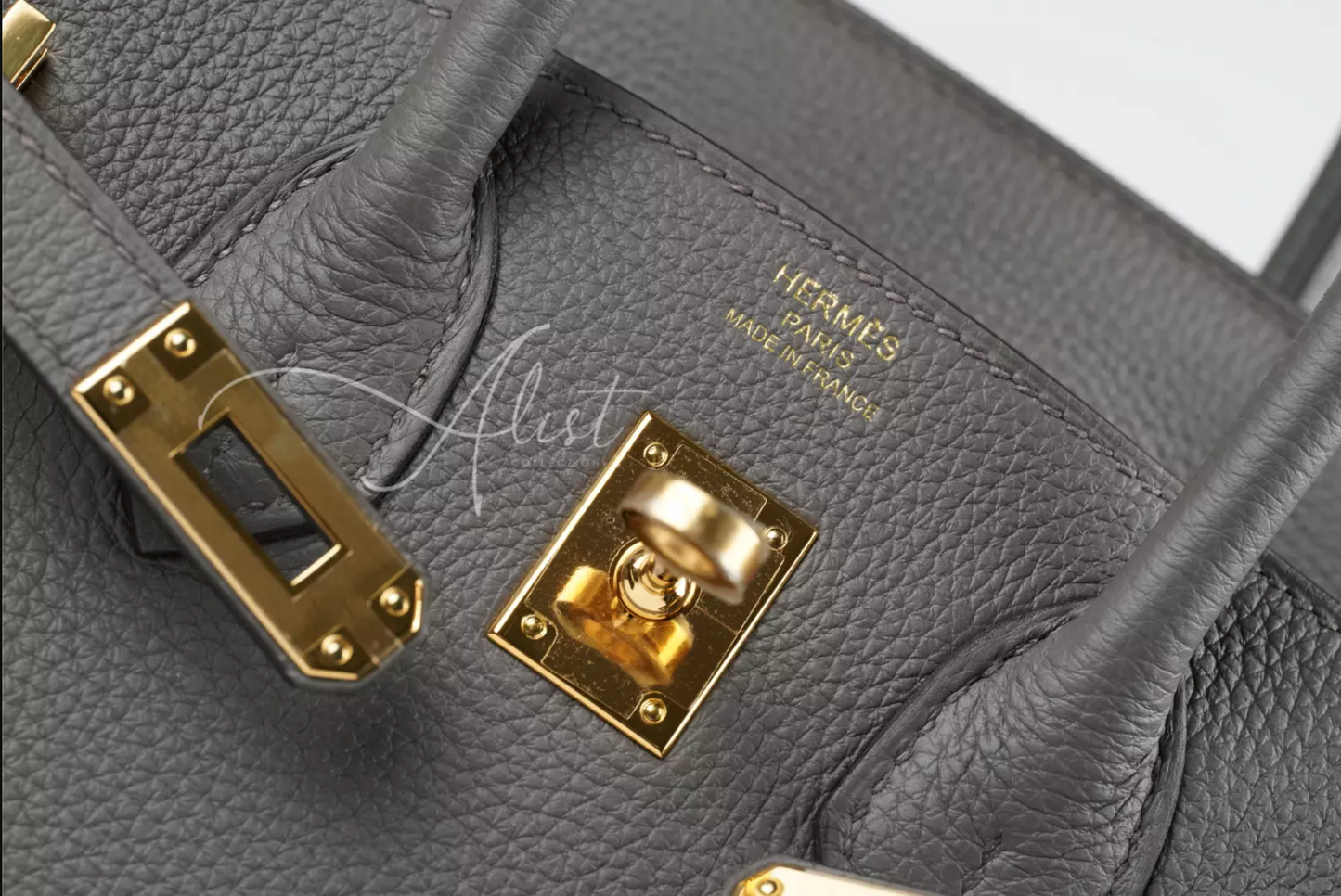 BNIB Hermes Birkin 25 Gris Etain Togo Rose Gold Hardware With Original Receipt