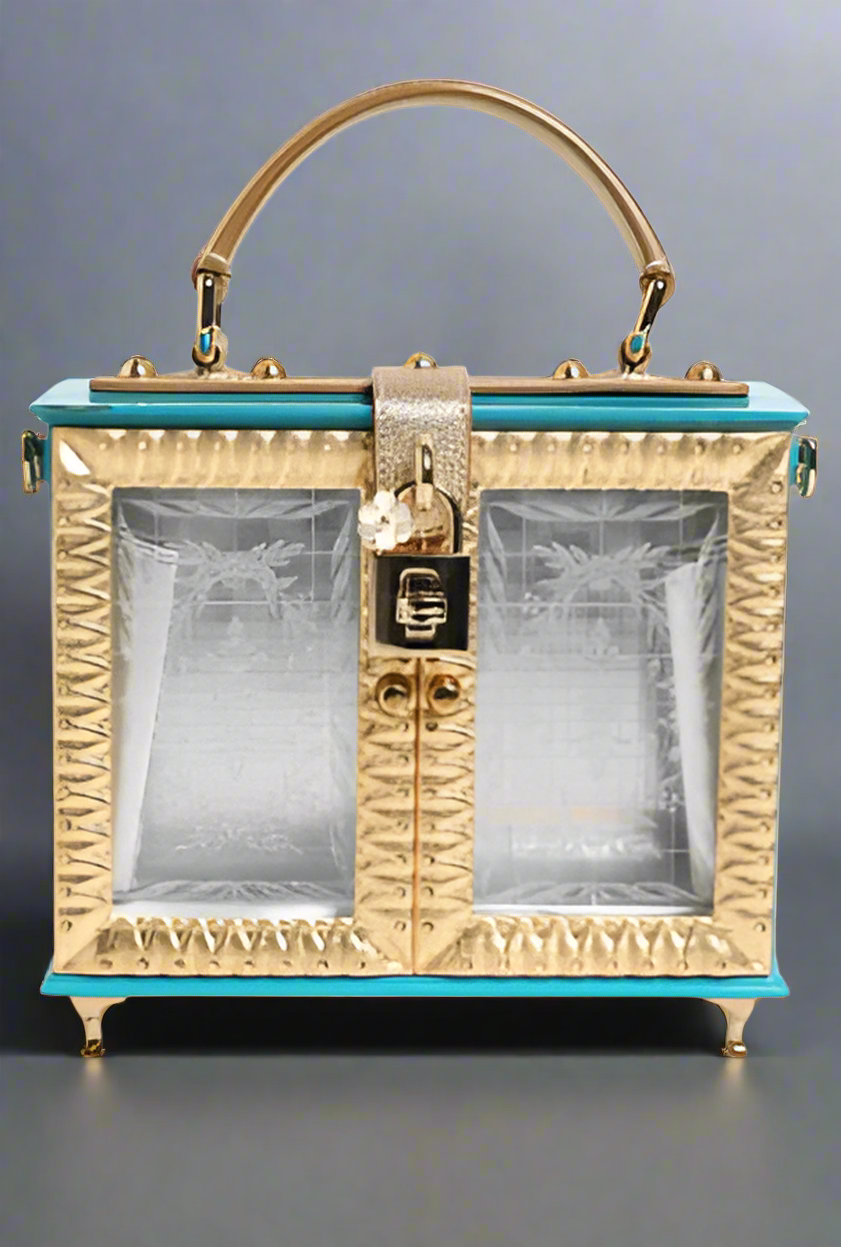 Dolce & Gabbana Turquoise Miss Dolce Top Handle Bag