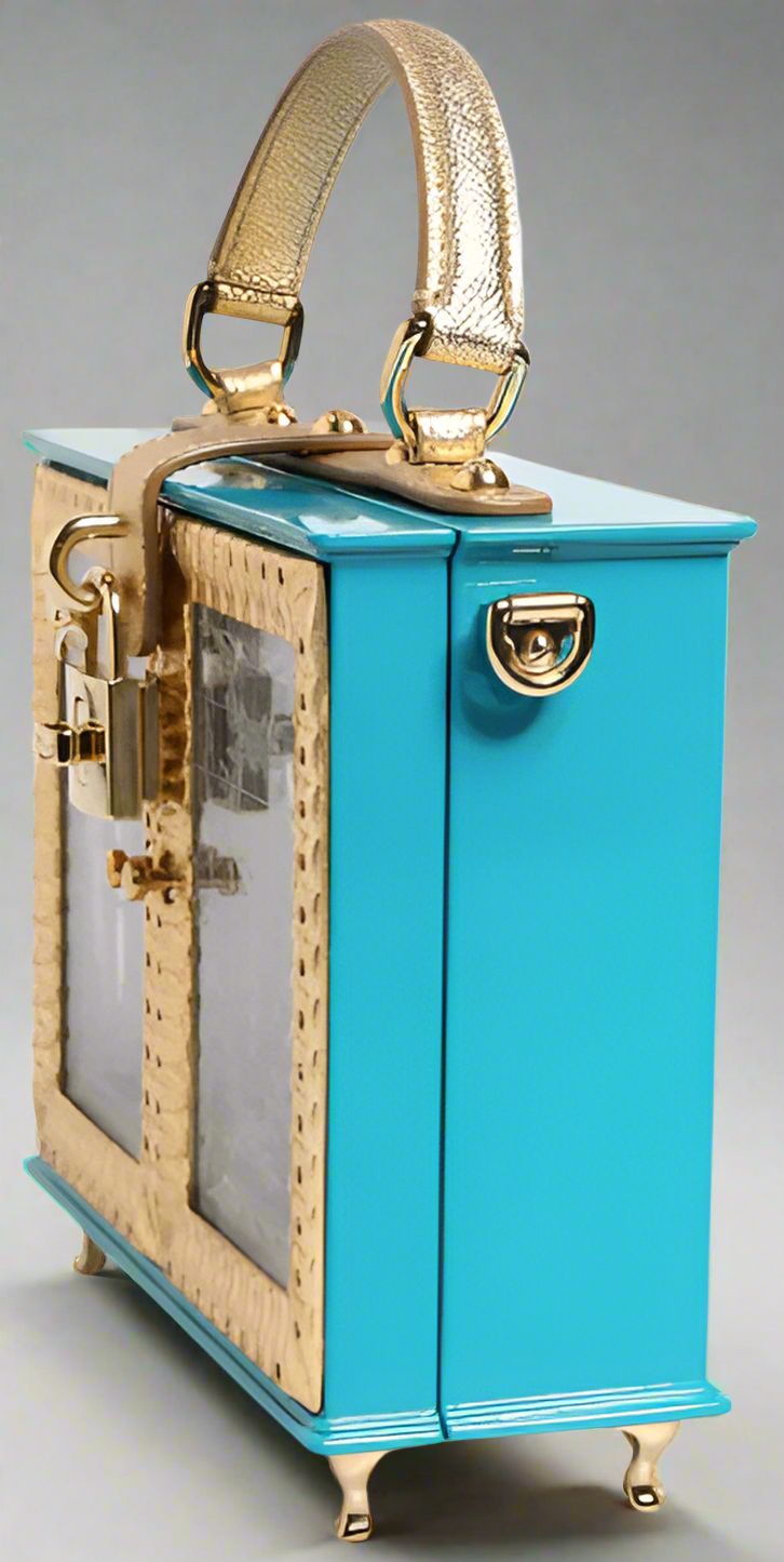 Dolce & Gabbana Turquoise Miss Dolce Top Handle Bag