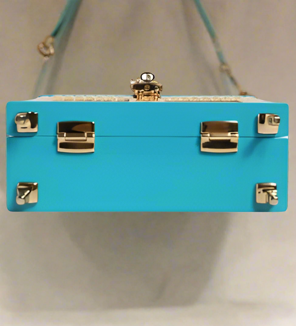 Dolce & Gabbana Turquoise Miss Dolce Top Handle Bag