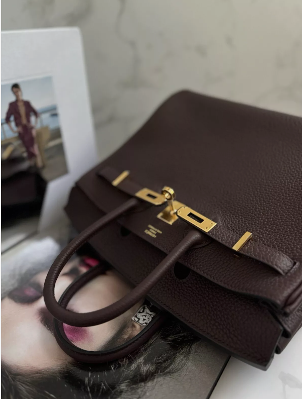 BNIB Hermes Birkin Rouge Sellier Marron Burgundy Togo with Gold Hardware