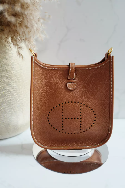 BNIB Hermes Mini Evelyne 16 Amazone  Clemencebull calfskin/wooly ac gold