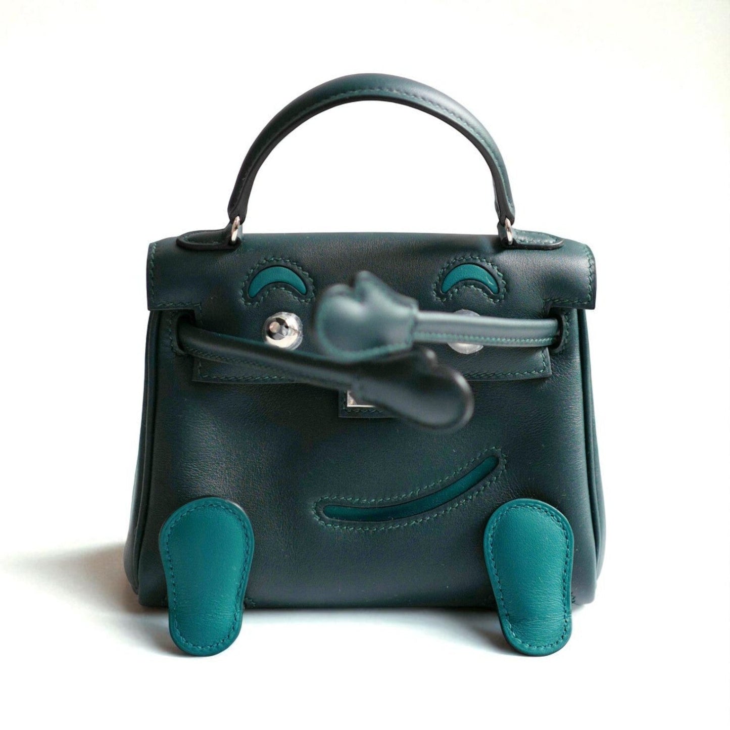 BNIB Hermes Kelly Dole Swift Calfskin Vert Cypres Vert Bosphore PHW