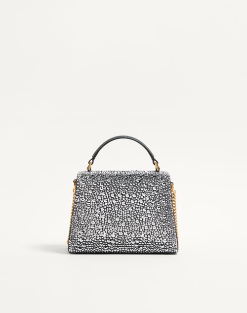 Valentino Garavani Mini Vsling Handbag With Rhinestones And Jewel Logo
