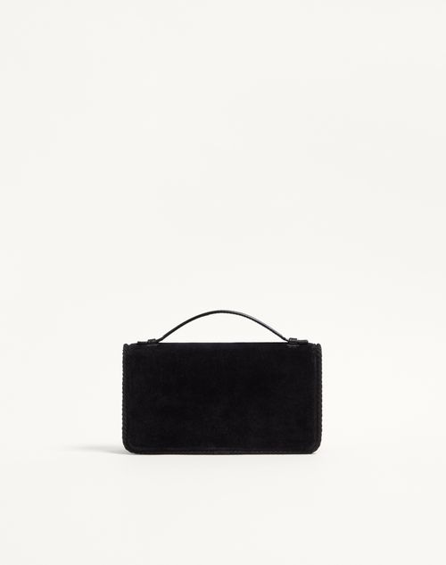 Vlogo Signature Velvet Chain Wallet With Jewel Logo
