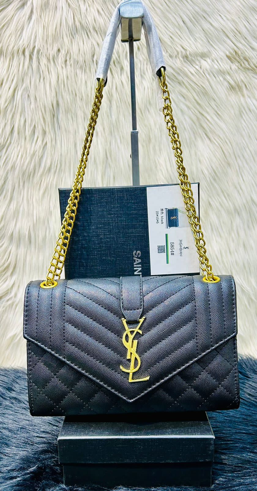 YSL Crossbody – Official Model (Black)