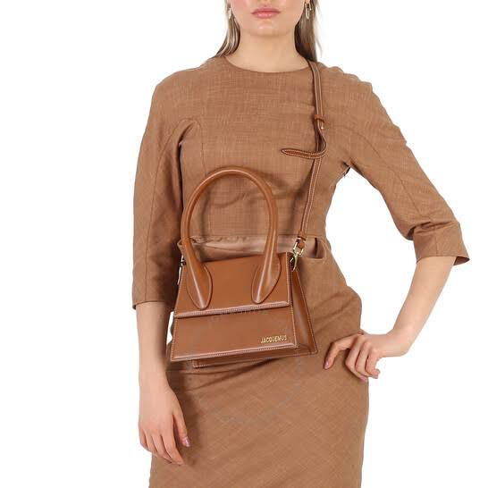 JACQUEMUS Le Grand Chiquito – Luxury Tote Women Bag with Strap & Full Packaging(Brown)