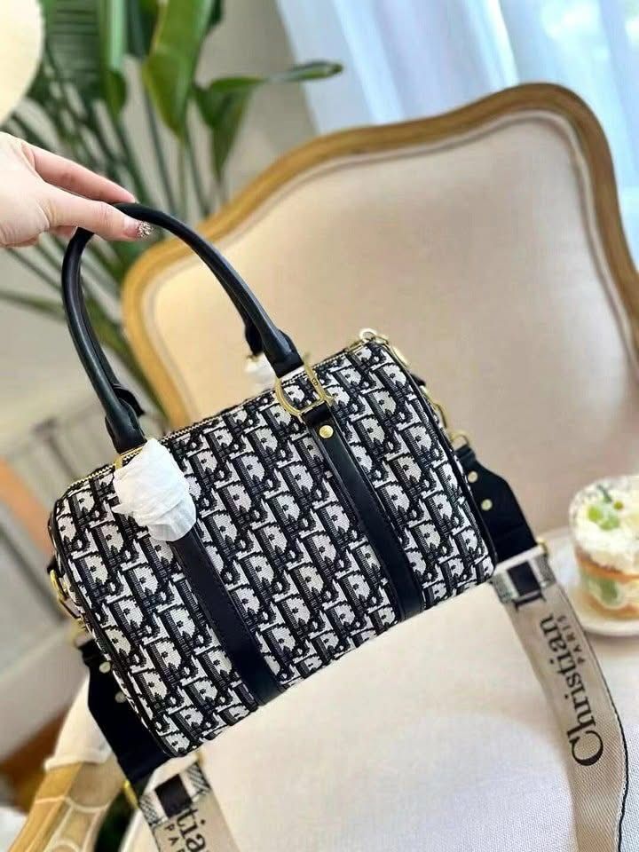 Dior Brand Duffle Women Bag – Premium Quality with Box & Dust Bag (Black)
