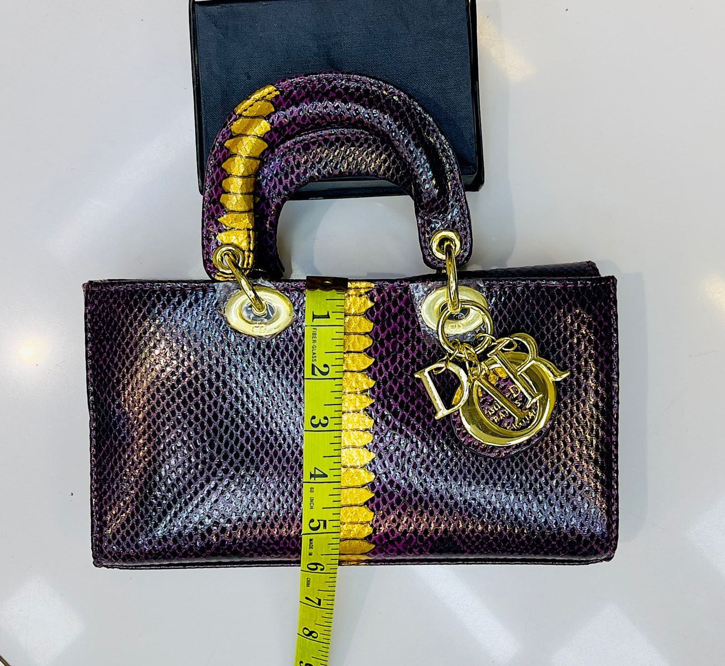 New Design Dior Brand Official Model Women Bag – With Dust Bag & Box (Maroon/Mustard)