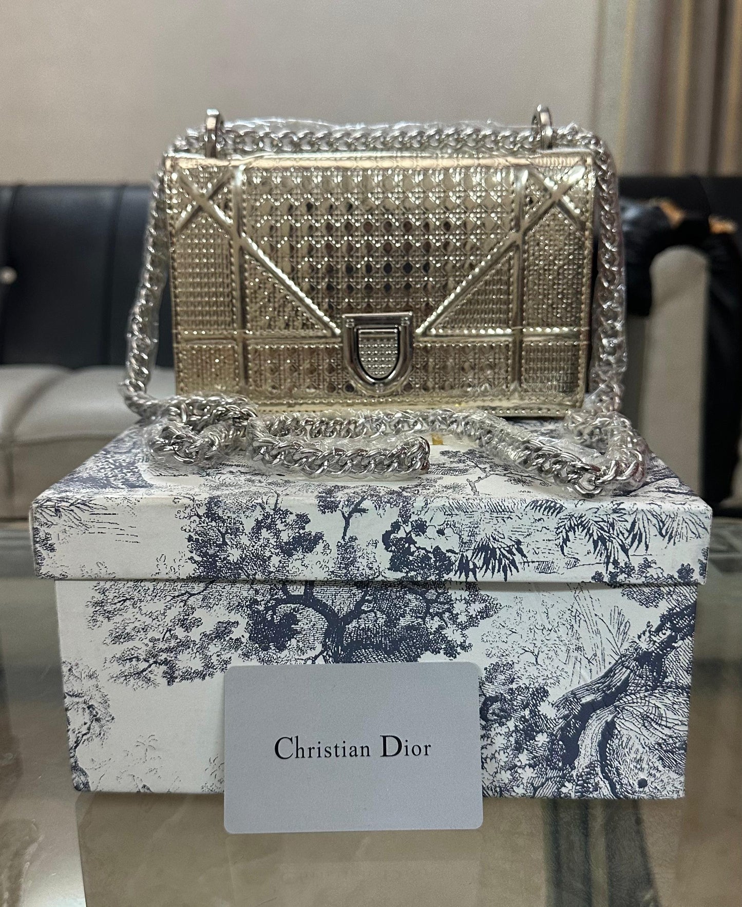 DIOR Mini Women Bag – AAA Premium Copy with Brand Box & Dust Bag (Gold)