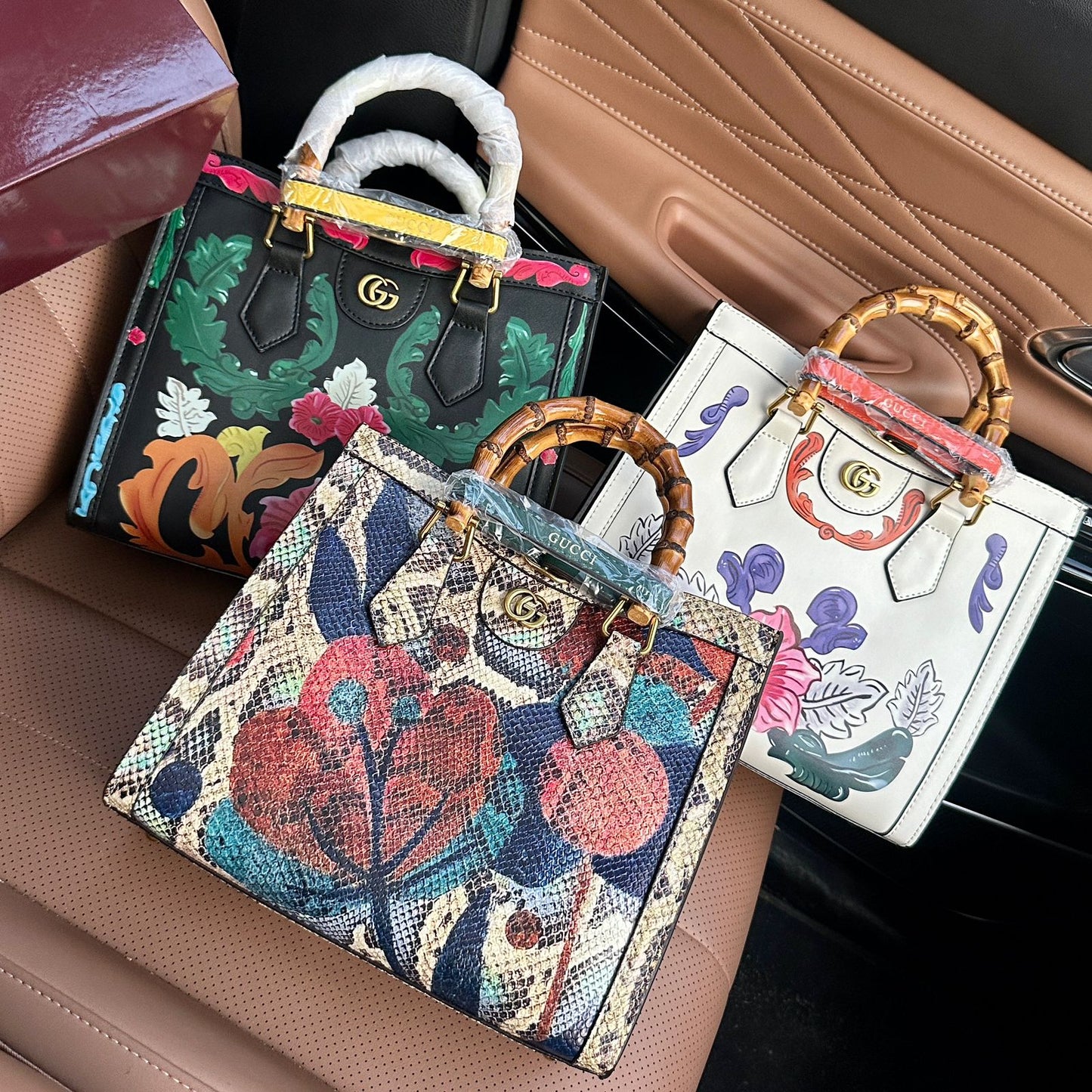 G-U-C-C-I Luxury Bamboo Handle Series Women Bag – Master Quality | (Colorful)
