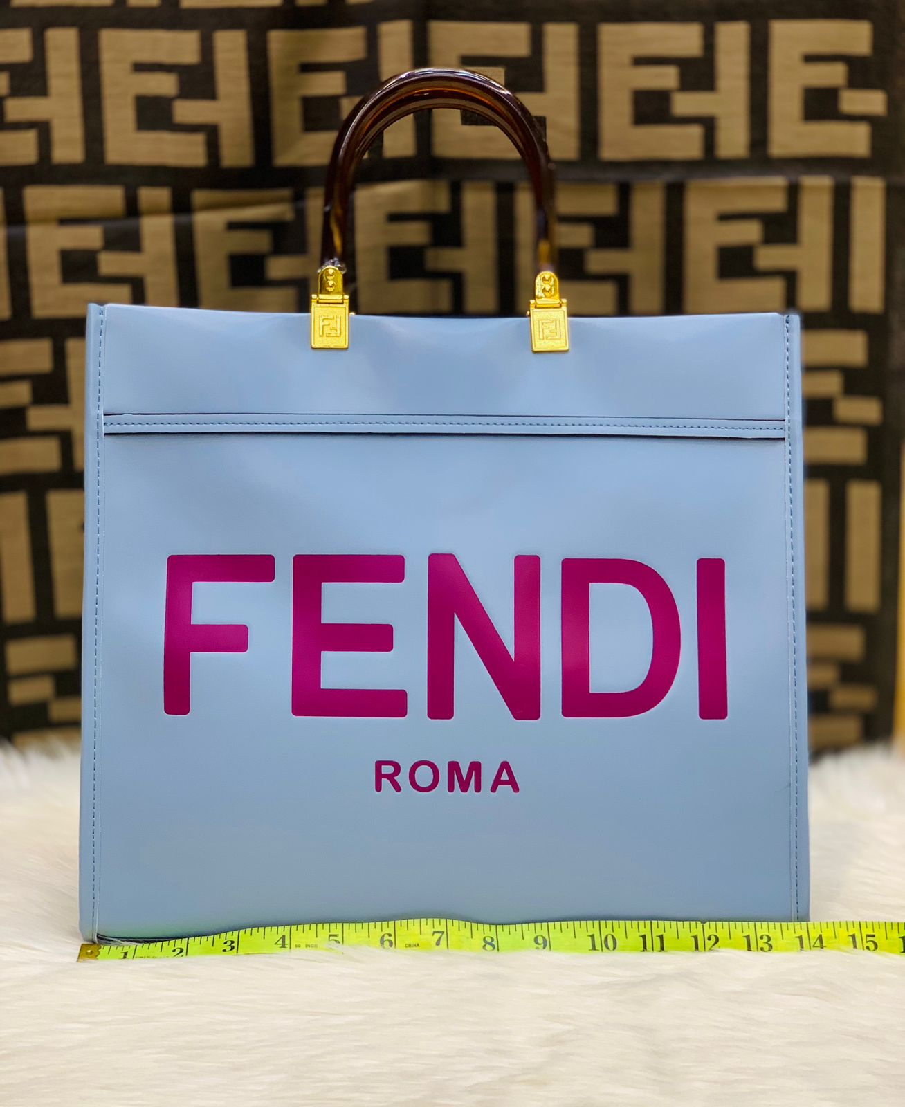 F-E-N-D-I Premium Tote Women Bag – Luxury Edition (Pink)
