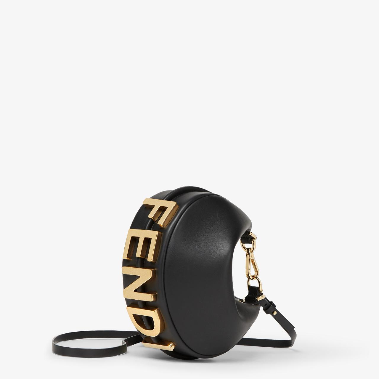 FENDI GRAPHY MINI – Women Bag | Luxury Leather Mini Hobo (Black)