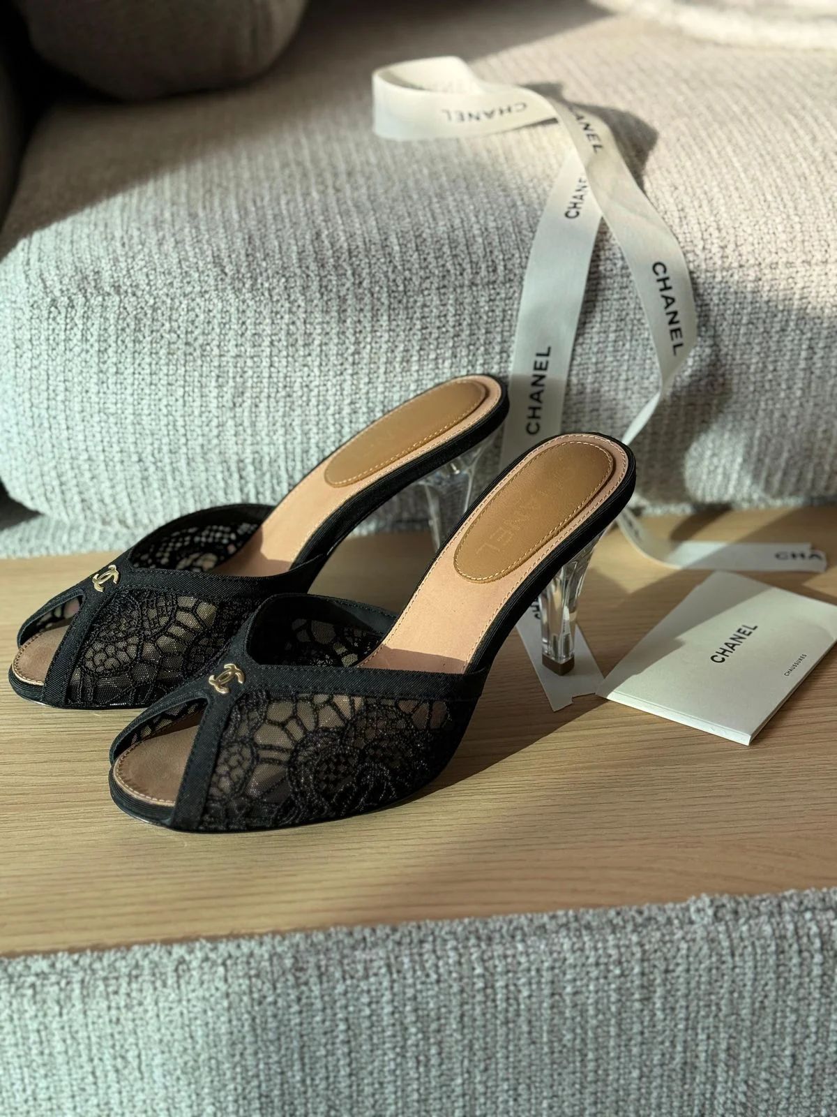 C-H-A-N-E-L MASTER QUALITY HEELS – Women Heels (Black Beige)