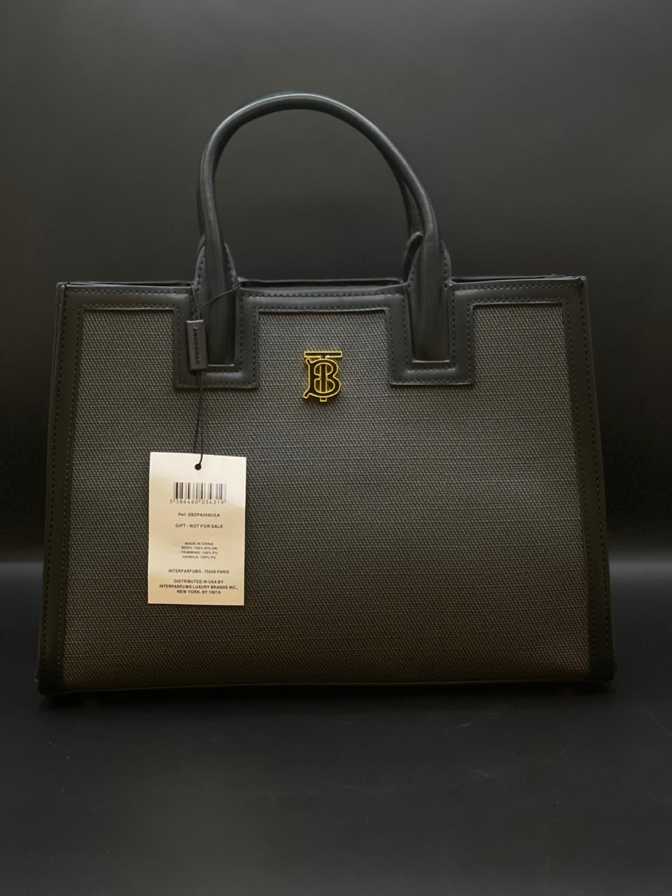 B-U-R-B-E-R-R-Y Hand Bag – Premium Women Bag (Black/Grey)