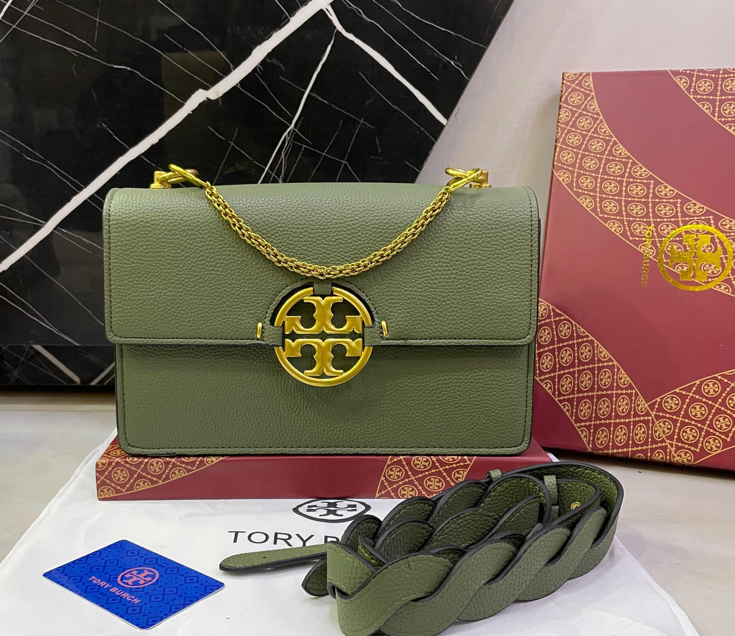 T-O-R-Y B-U-R-C-H Inspired Crossbody – Premium Women Bag (Green)