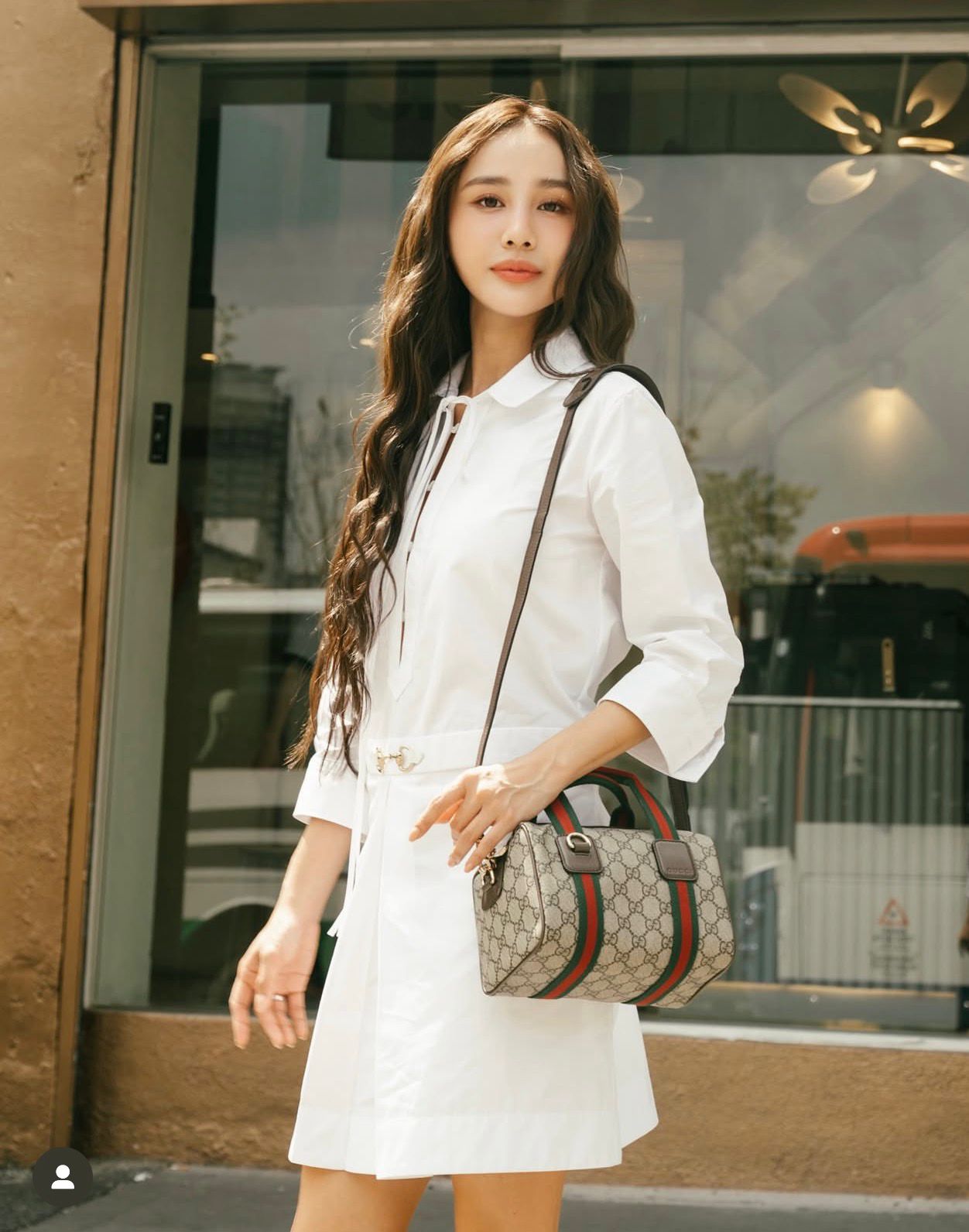 G-U-C-C-I Luxury Mini Monogram Crossbody Women Bag – Premium Class (Brown)