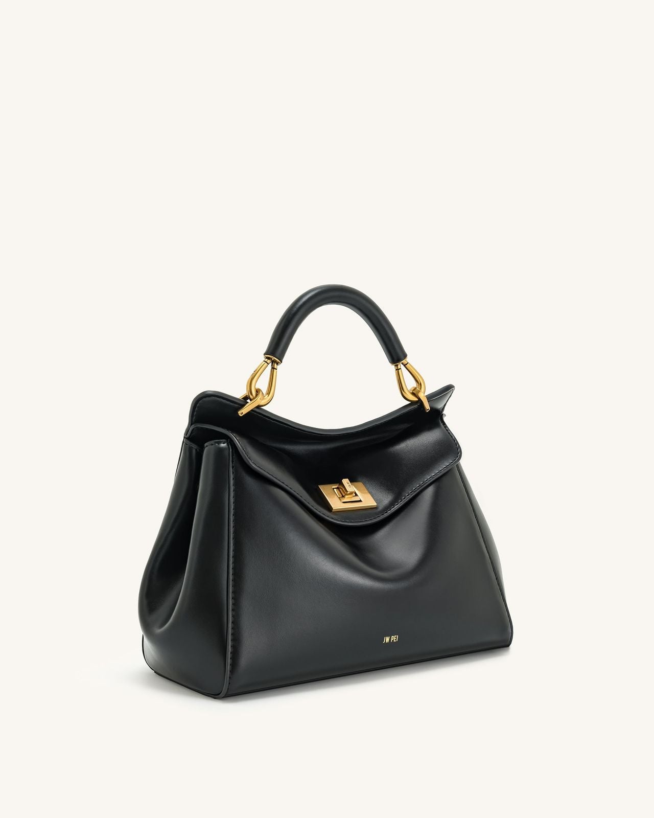 J-W P-E-I Lucia Classic Top Handle Women Bag – Elegant Everyday Style (Black)