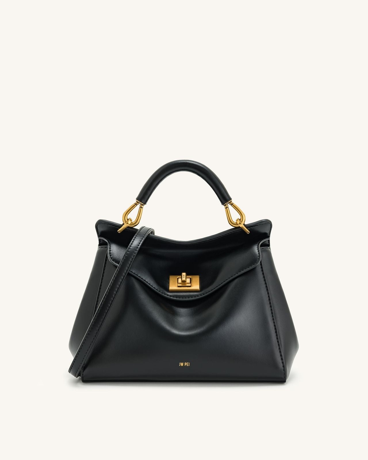 J-W P-E-I Lucia Classic Top Handle Women Bag – Elegant Everyday Style (Black)