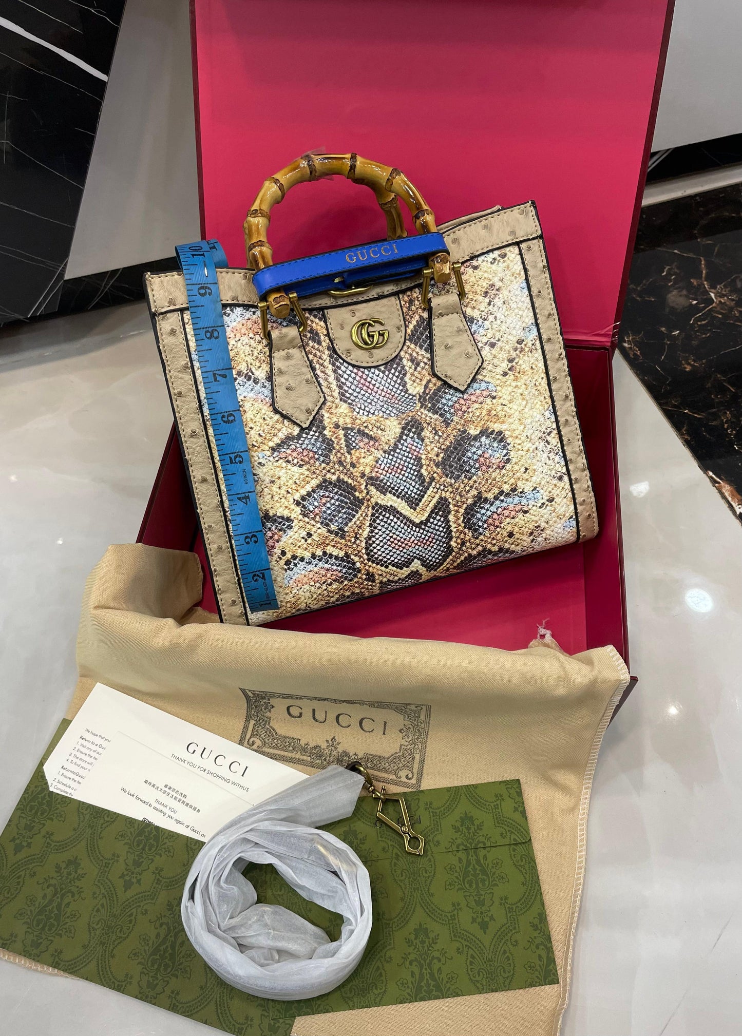 G-U-C-C-I Luxury Bamboo Handle Series Women Bag – Master Quality | (Colorful-4)