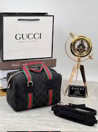 G-U-C-C-I Luxury Mini Monogram Crossbody Women Bag – Premium Class (Black)