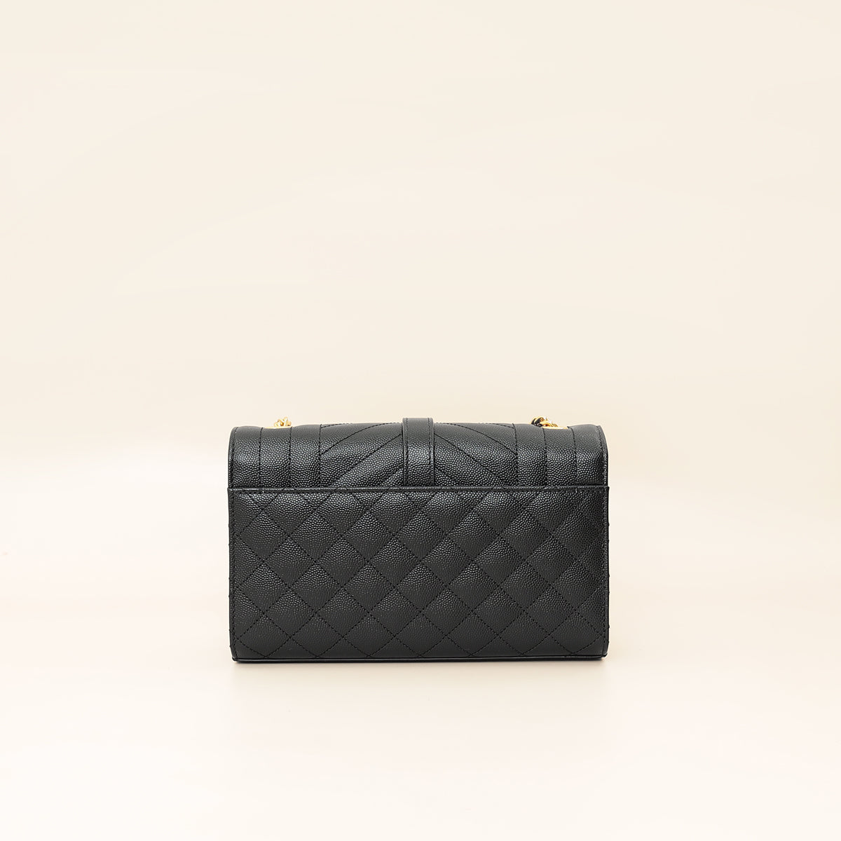YSL Black Mix Quilted Envelope Small Shoulder Bag