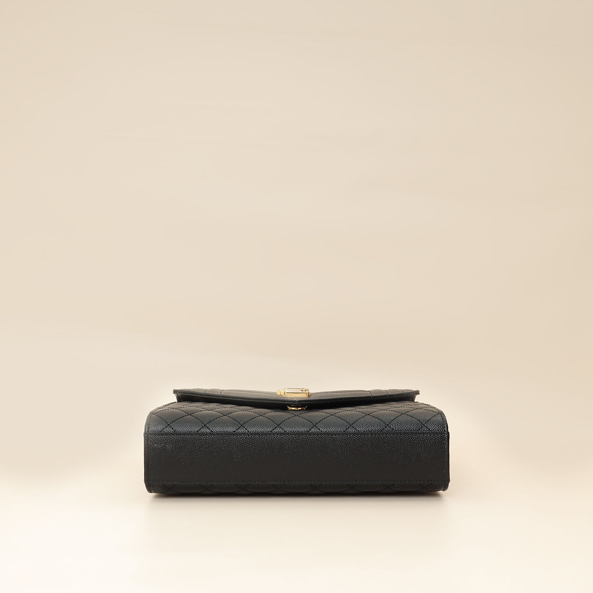 YSL Black Mix Quilted Envelope Medium Shoulder Bag