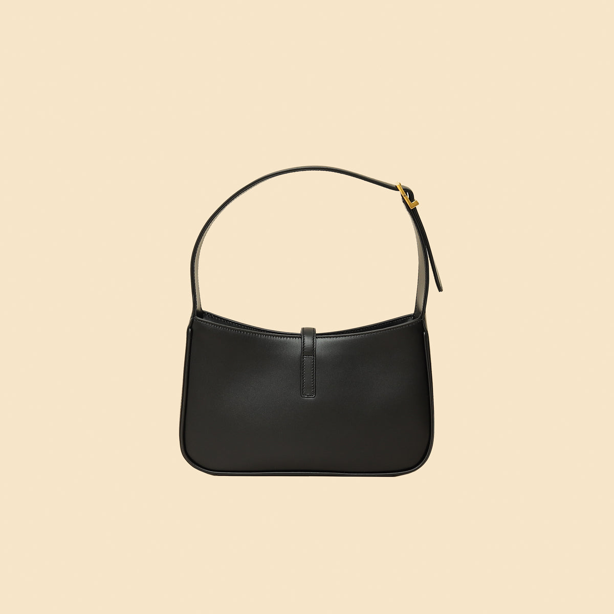 YSL Black LE 5 À 7 Smooth Hobo Bag