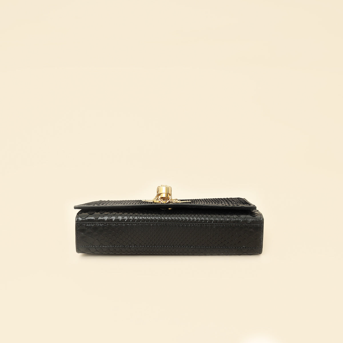 YSL Black Python Tassel Kate Medium Shoulder Bag