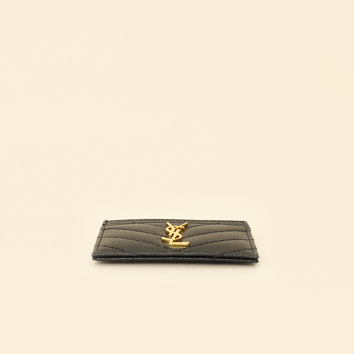 YSL Black Cassandre Matelasse Card Case