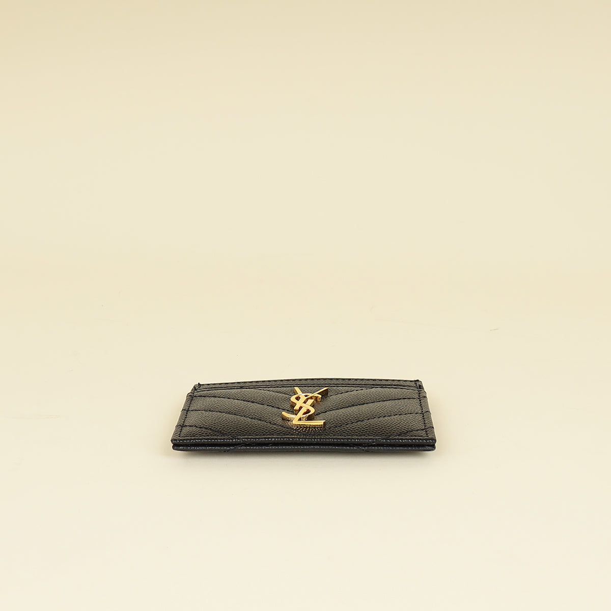 YSL Black Cassandre Matelasse Card Case