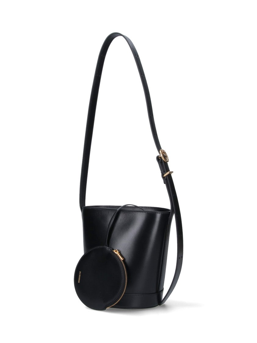 Jil Sander Black Calf Leather Bucket Bag