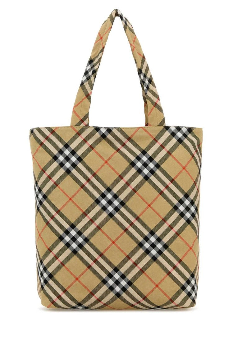 Burberry Structured Beige Bag With Classic Design