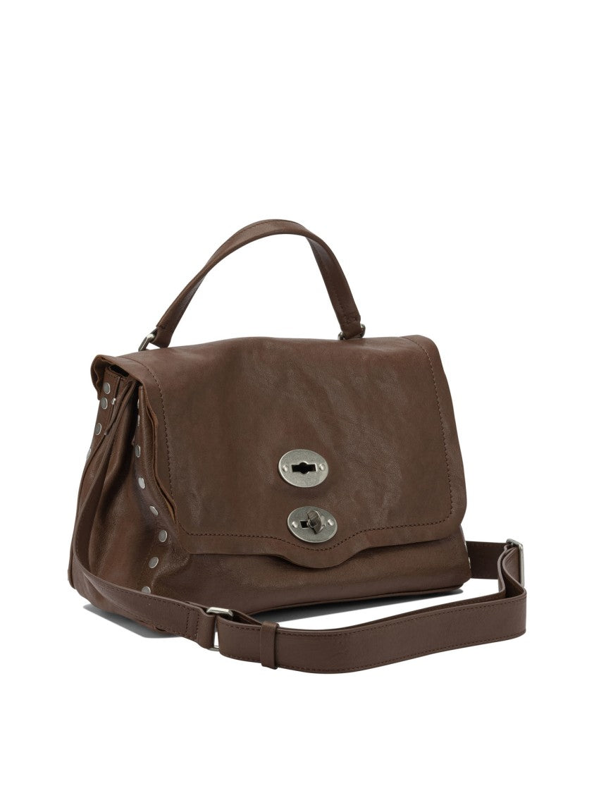 Zanellato Structured Cow Leather Handbag With Silver-Tone Hardware