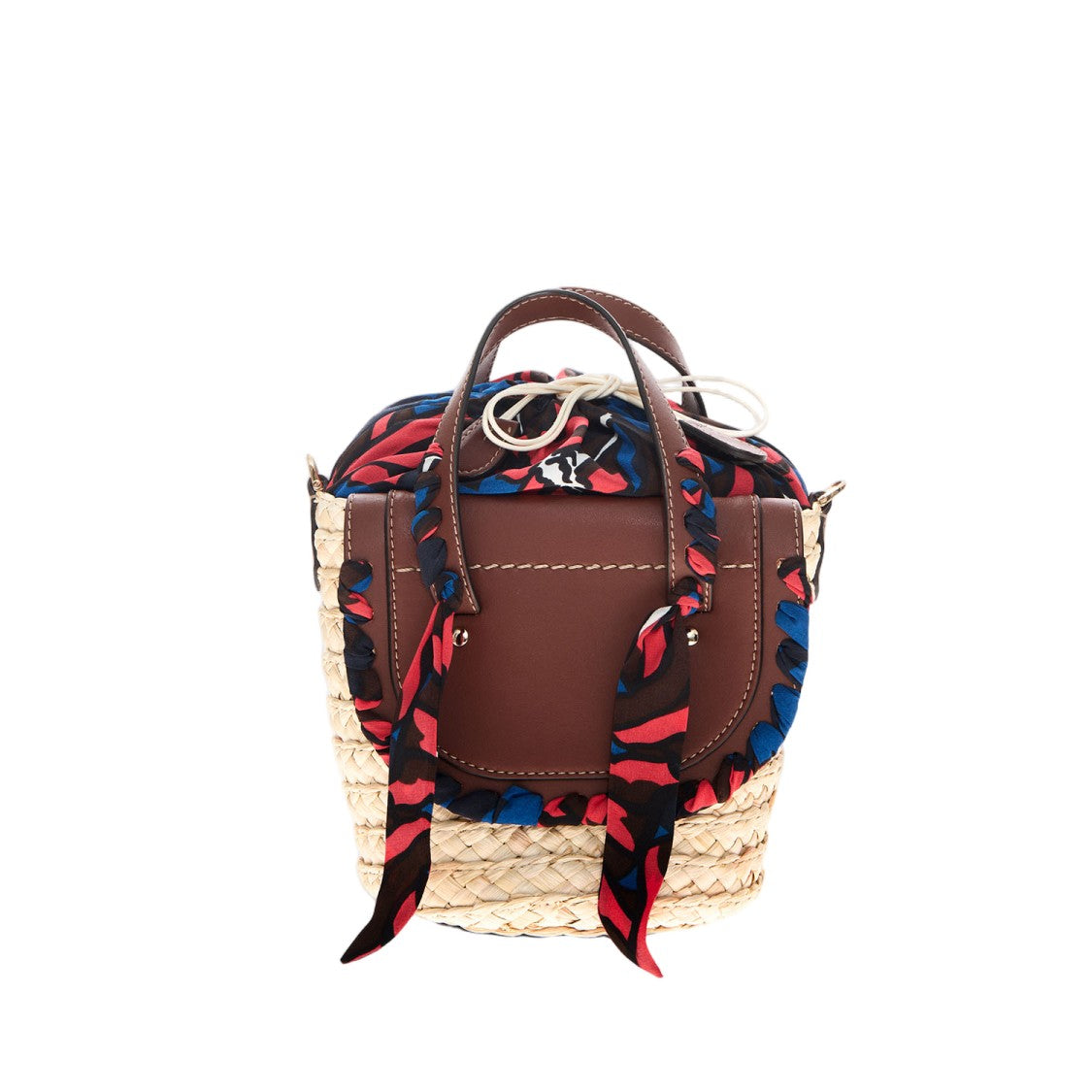 Cuba Lab Habanera Leather And Rafia Bag