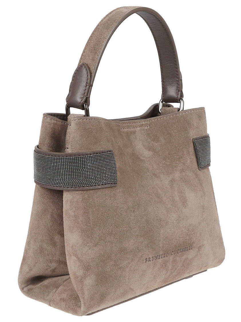 Brunello Cucinelli Mini Tote Bag With Metallic Embellishments