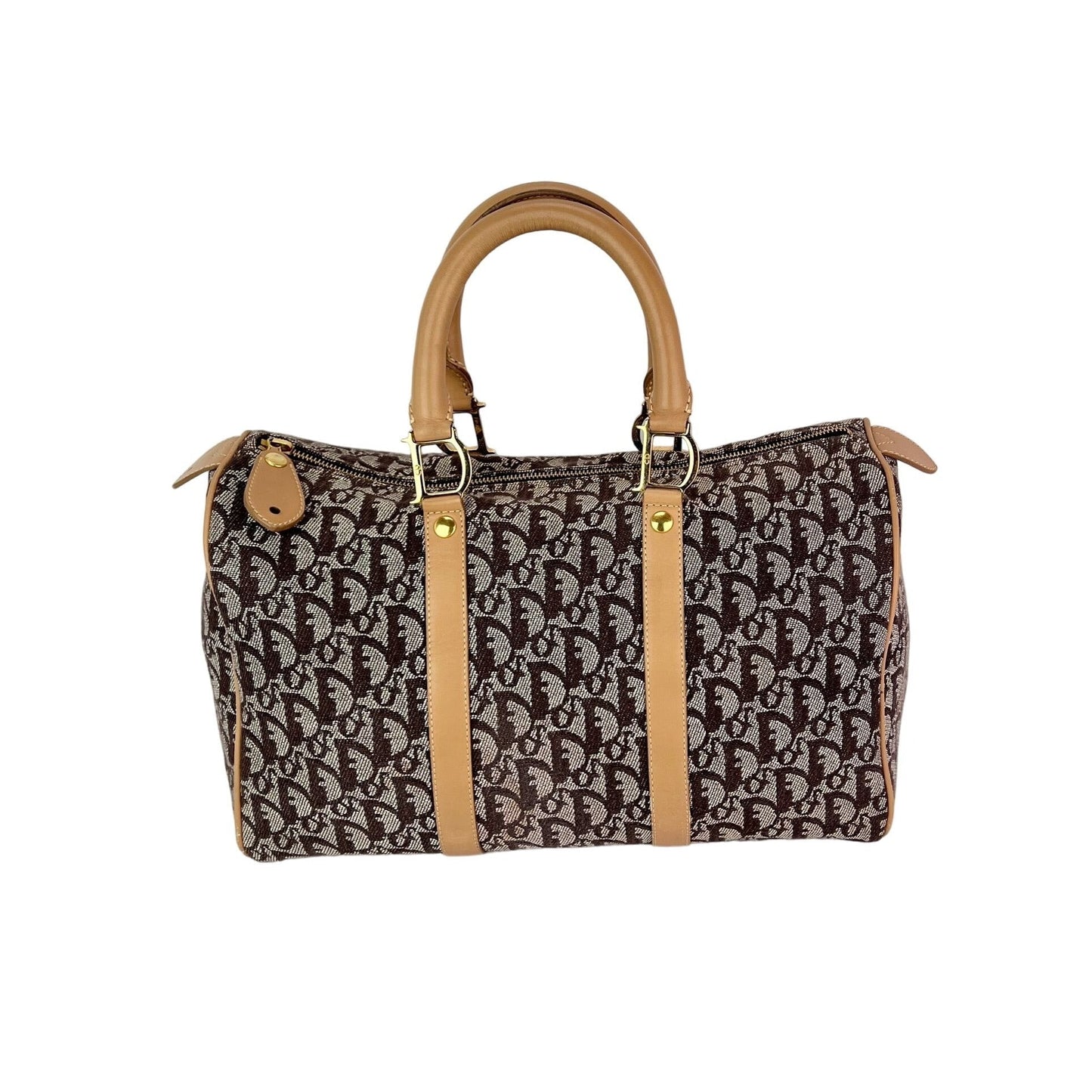 Christian Dior Vintage Trotter Diorissimo Medium Boston Bag