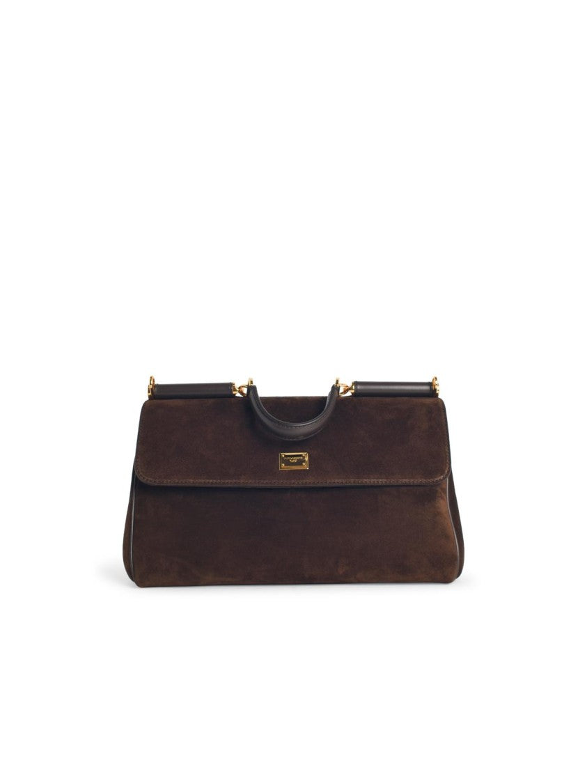 Dolce & Gabbana Sicily' Ebony Leather Bag