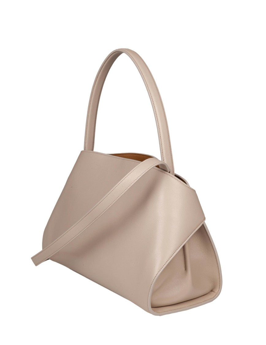Salvatore Ferragamo Hug Sh Leather Shoulder Bag, Stone Color