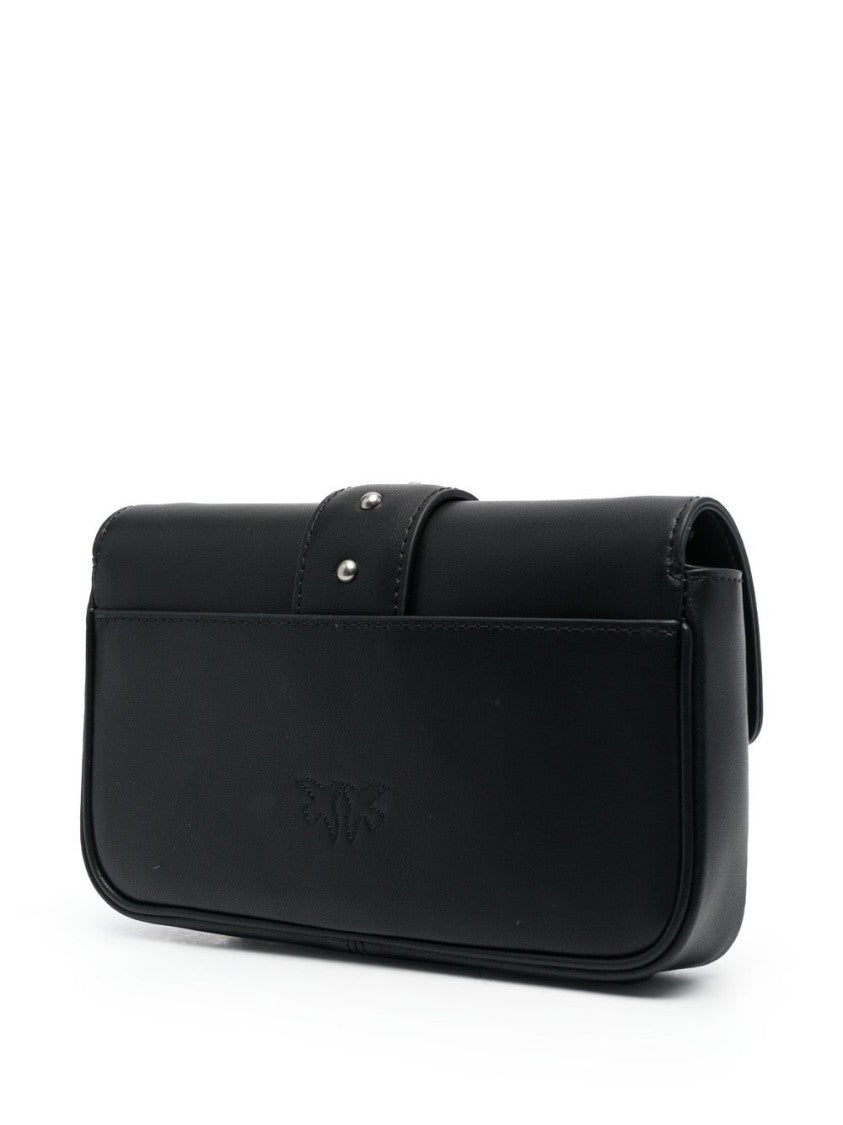 Pinko Rectangular Black Leather Bag